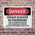 thumbnail image 4 of (2 Pack) Freight Elevator No Passengers This Is A OSHA Danger Sign 14 Inch X 10 Inch Plastic Sign, Weather Resistant, UV Protected for Workplace, Business, and Construction Site, Made, 4 of 8