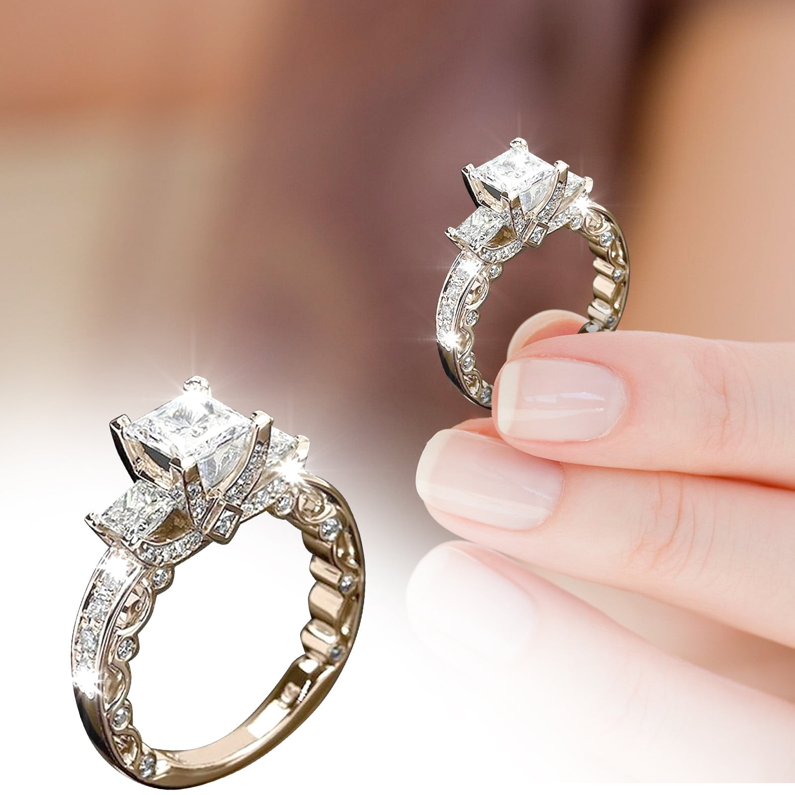 Rings Jewelry For Women And Girls Diamond Ring Popular Exquisite Ring Simple  Fashion Jewelry Popular Accessories - Walmart.com