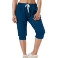 thumbnail image 3 of Beugl Womens Shorts Clearance, Capri Pants for Women Joggers with Pockets Stretchy Lightweight Sweatpants Workout Yoga Running Athletic Pants Workout Shorts Women Biker Shorts Women Navy XXL, 3 of 7
