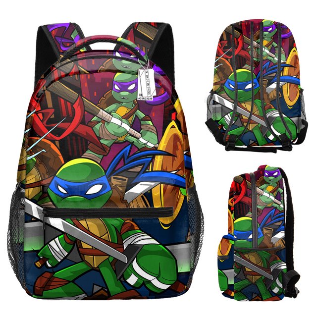Anime Cartoon Teenage Mutant Ninja Turtles Backpack, Schoolbag, Wear-resistant Digital Printing Backpack-HAPDEN