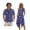 American Flags Stars Blue, variant on Cute Cats Print Matching Sets for Beach Vacation Men's Hawaiian Shirt & Women's Sleeveless Midi Dress Hawaiian Matched Couples Summer Outfits, 3XL