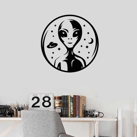 Alien Stars Planets Universe Galaxy Vinyl Wall Decal Home Decor Art Mural Wall Stickers Gift 42x42cm