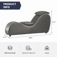 thumbnail image 5 of MUZZ Yoga Chair,Curved Yoga Chaise Lounge for Adults Stretching Exercising Relaxing,Chaise Lounge Chair with Adjustable Mats for Living Room Apartment Indoor(Dark Grey), 5 of 7