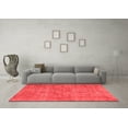 thumbnail image 3 of Ahgly Company Indoor Square Abstract Red Contemporary Area Rugs, 6' Square, 3 of 4