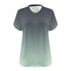 thumbnail image 3 of Camisetas de Verano de las Mujeres de Manga Corta con Cuello en V de Gran Tamaño Camiseta Deportiva Sólida, Base Cómoda Casual, 3 of 4