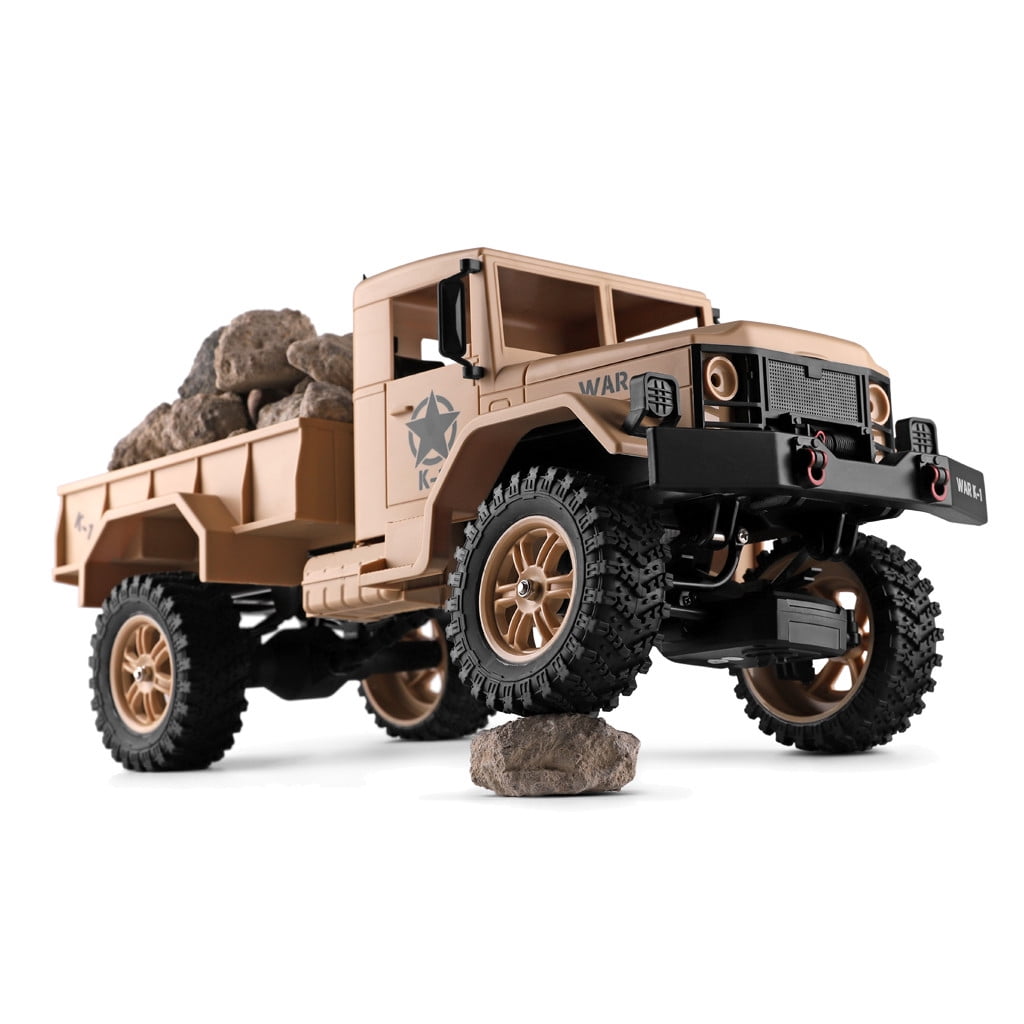 Wltoy 124301 1/12 2.4G 4WD 390 Bruhed Rc Car 1.2kg Load Off-Road Military Truck 