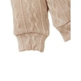 thumbnail image 4 of Qiylii Girls Knit Clothes Set, Solid Color Button-down Cardigan + Pants, 4 of 8