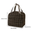 thumbnail image 3 of JHyouerji Large Capacity Insulated Lunch Cooler,Black Waterproof Oxford Carry Handbag 9x8x6 Inch for Travel Park Office Picnic Food Organizer, 3 of 8
