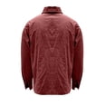 thumbnail image 4 of Men's Casual Long Sleeve Shirt with Classic Collar and Chest Pocket for Everyday Comfort in Autumn and Winter Seasonal Everyday Wear for Men's Shirts Red L, 4 of 5