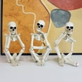 thumbnail image 4 of Thinking Skeleton Statue Resin Skull Figurine, Gothic Halloween Skeleton Decor for Desk, Bookshelf, Tabletop, Home, Office, Halloween Party Decoration, 4 of 5