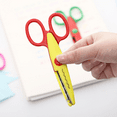 thumbnail image 4 of Children Kids Paper Craft Scissors 6 Cutting Patterns Curved Edges DIY Decorative Scissor for Scrapbook Album Photos Clear, 4 of 6
