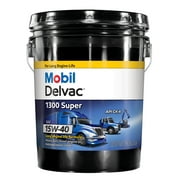 Mobil Delvac 1300 Super Heavy Duty Synthetic Blend Diesel Engine Oil 15W-40, 5 Gal
