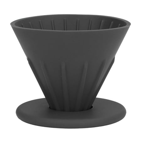 

Coffee Filter Holder Safe Use Bracket Compact Coffee Dripper Silicone For Home Use Black