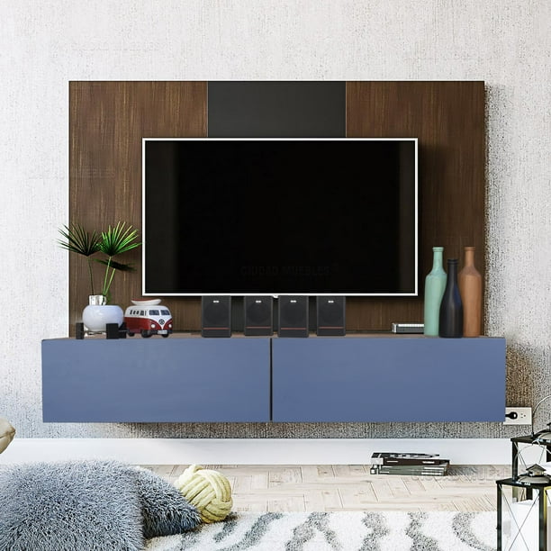Mueble para tv de 55” Flotante ,Centro de Entretenimiento Hogare Centro Flotante 2 puertas 120 cms