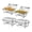 Silver, variant on Chafing Dish Buffet Set 2/4 Pack, 8 Qt Stainless Steel Chafer Buffet Servers and Warmers Sets with Lid Folding Frame, Rectangular Chafing Dishes for Parties, Weddings, Catering Events