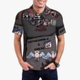 thumbnail image 2 of Lsque The Binding of Isaac Pattern Golf Shirts for Men Dry Fit Print Moisture Wicking Performance Short Sleeve Polo Shirt-Large, 2 of 7