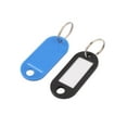 thumbnail image 3 of Plastic Keychain Key ID Label Name Tags Split Metal Ring Assorted Color 50Pcs, 3 of 4