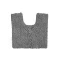thumbnail image 2 of Home Weavers Fantasia Collection Toilet Rugs U Shaped Contour, Extra Thick Bathroom Rug, Non-Slip Contour Mat for Bathroom, Cotton Soft & Water Absorbent, Machine Washable, 20"x20" Contour, Gray, 2 of 5