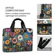 thumbnail image 4 of FORMRS 16" Laptop Bag Carrying Sleeve Case with Handle Travel Shoulder Briefcase, Blue Colorful Flowers, 4 of 8