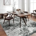 thumbnail image 7 of YOUFORTONG 3x5 Abstract Area Rug Washable Modern Indoor Carpet Non-Slip Rubber Backing Thin Soft Stain Resistant Floor Mat for Living Room Bedroom Dining Room Home Decor,Black, 7 of 7