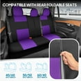 thumbnail image 5 of BDK PolyPro Car Seat Covers Full Set, Front and Rear Split Bench, Purple, 5 of 11