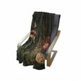 thumbnail image 4 of Mushroom Soft Flannel Fleece Throw Blanket, Mushrooms in Deep Dark Forest Fantasy Nature Theme Earth Path, Cozy Plush for Indoor and Outdoor Use, 70" x 90", Green Brown and Red, by Ambesonne, 4 of 6