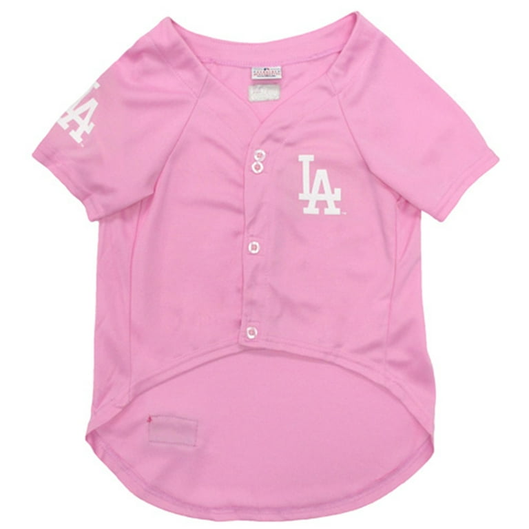 Pets First MLB Los Angeles Dodgers Baseball Pink Jersey - Licensed MLB  Jersey - Medium