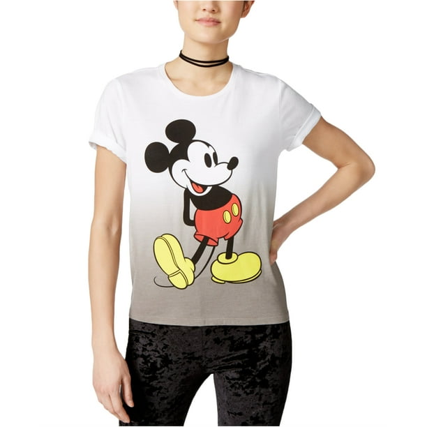 Camiseta gráfica para mujer Disney Ombre Micky Mouse color blanco XS