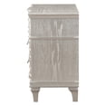 thumbnail image 4 of Inz 32 Inch 3 Drawer Nightstand Elegant Trim Details Silver Finish, 4 of 5