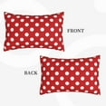thumbnail image 4 of Binfone Red Polka Dot Standard Size Pillowcase, Long Staple Pure Cotton Envelope Closure Pillow Cover,20"X30", 4 of 9