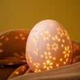 thumbnail image 4 of Ceramic Hollow Easter Egg Crafts Decoration Candle Stand Small Night Light Feel Light Dreamy Home Decoration, 4 of 6