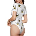 thumbnail image 3 of Naloa Bee Women's Short-Sleeved Onesie, One-Piece Swimsuit for Parties, dates, clubs - Medium, 3 of 9