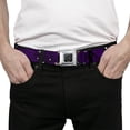 thumbnail image 3 of Buckle-Down Belt, Seatbelt Buckle Belt, Paisley Stars Black Purple White, Youth 22 to 32 Inches, 3 of 9