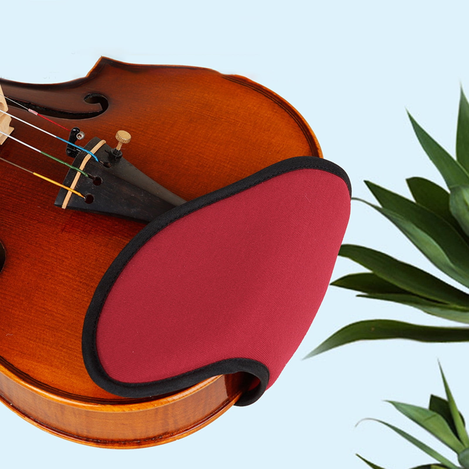 BLLNDX Violin Chin Rest Pad Black Violin Shoulder Rest Flannelette Pad Cover Protector for 3/4 4/4 Violin Accessories 