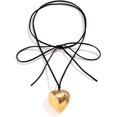 thumbnail image 2 of Gargantilla gruesa con forma de corazón – Colgante de corazón grande, cadena de terciopelo ajustable, collares de corazón para mujeres, adolescentes y niñas Y2K, accesorios de joyería de moda, 2 of 4