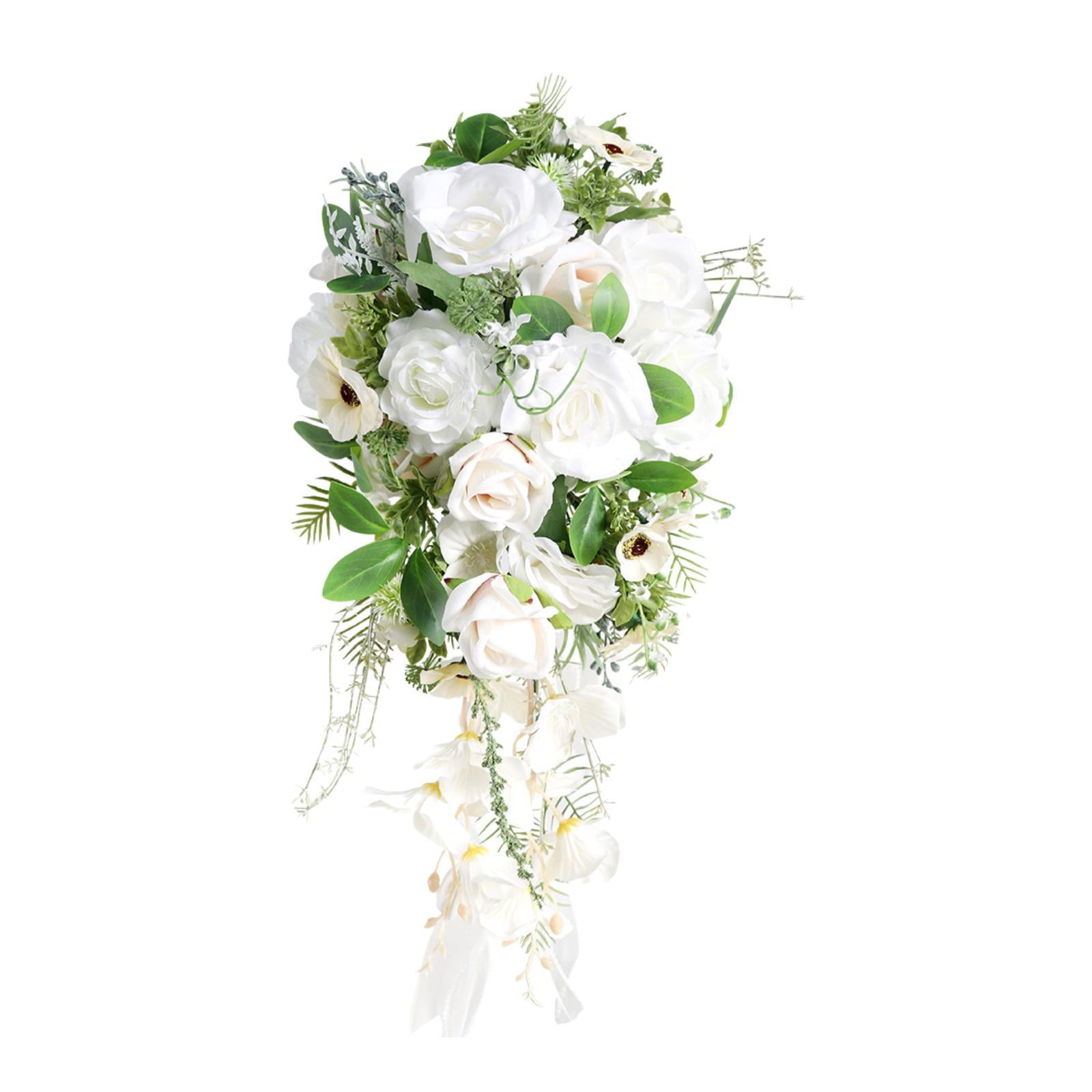 Bridal Bouquet Wedding Bridal Bouquet Rose Silk Flowers Elegant Design for Bride Wedding Ceremony