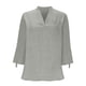 thumbnail image 5 of TaTaai Womens Casual Faux Linen V Neck 3/4 Sleeve Blouse With Chest Pocket Button Tab Cuffs Loose Soft Comfortable Daily Wear Top Gift, 5 of 7