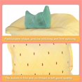 thumbnail image 4 of Juego de manta y almohada de viaje, 3 en 1, adorable almohada de peluche de frutas con manos cálidas en ambos lados., 4 of 5