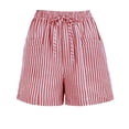 thumbnail image 3 of Tumotour Plus Size Summer Board Shorts for Women'S Checkered Double Pocket Wide-Leg Shorts Loose Sporty Elasticated Side Pocket Drawstring Elastic Waist Shorts Athletic Workout Shorts, 3 of 8