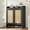 black, variant on Large Capacity Rattan Shoe Cabinet with 2 Doors, Adjustable Shelves, Boho Style Storage for Entryway, Hallway, Living Room
