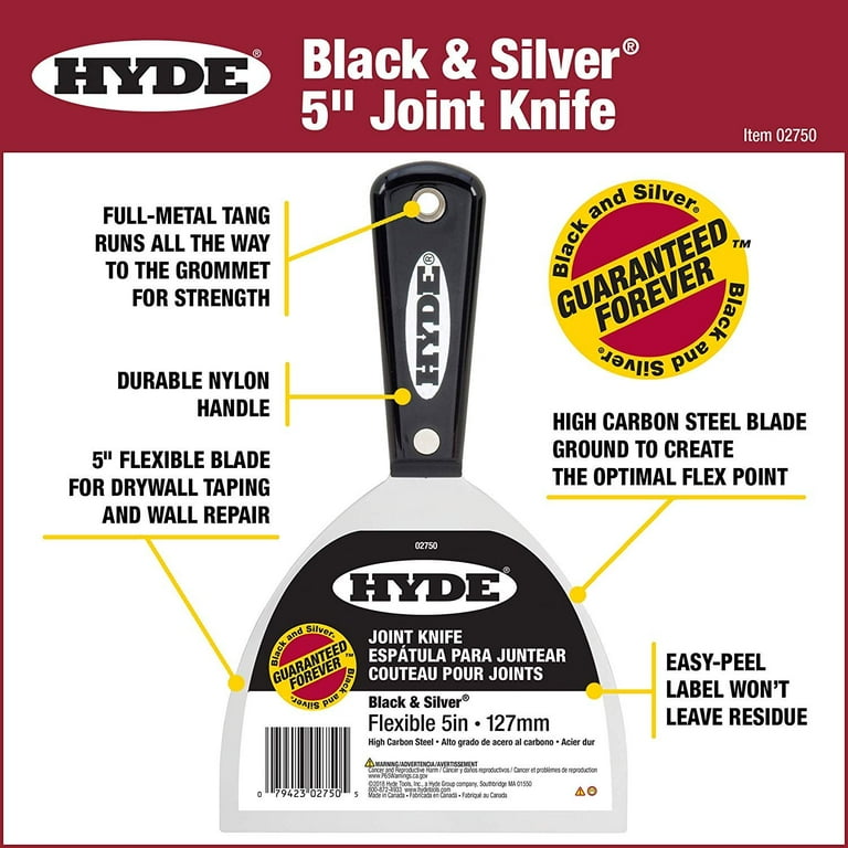 Hyde High Carbon Steel Drywall Pointing Knife 0.63 in. H X 6 in. W X 8 in. L Hyde High Carbon Steel Drywall Pointing Knife 0.63 in. H X 6 in. W X 8 in. L