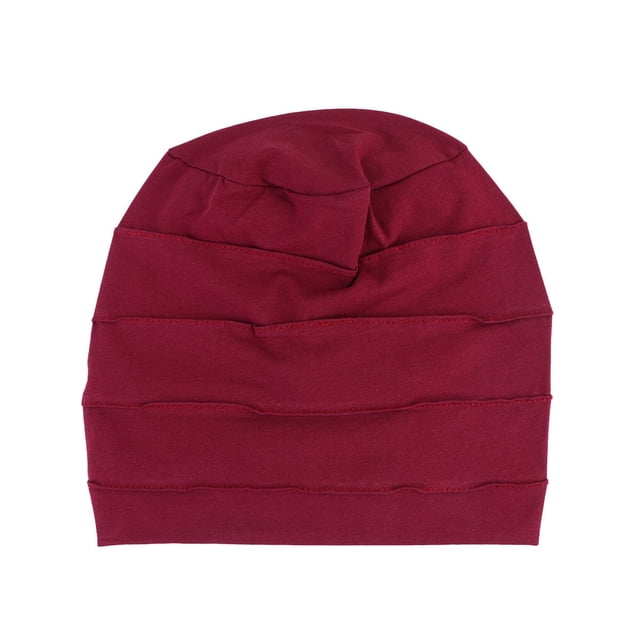 EeaseCA 1pc Female Nightcap Double-layer Night Hat Multi-function Night Sleeping Head Cover Red