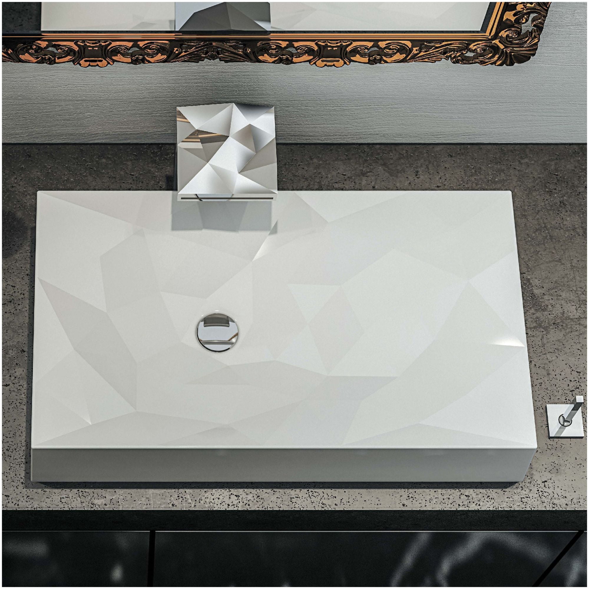 Karran Usa SQS400GR Sternhagen 28-1/8" Rectangular Quartz Composite Vessel Bathroom Sink -