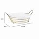 thumbnail image 3 of Vintage Metal Bread Basket with Liner for Serving and Storage, 3 of 5
