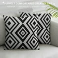 thumbnail image 3 of COMIO  Throw Pillow Covers Simple Black White Geometric Pattern Pillowcase Decorative Cushion Covers for Holiday Home Bedroom Car Sofa Couch Decor, 3 of 5