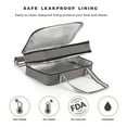 thumbnail image 5 of Insulated Expandable Double Casserole Carrier and Lasagna Holder for Picnic Potluck Beach Day Trip Camping Hiking - Hot and Cold Thermal Bag in Gray – Tote can hold 11 x 15 or 9 x 13 baking dish, 5 of 10