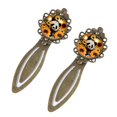 thumbnail image 2 of Panda sunflowers Vintage Copper-Colored Lace Bookmarks: Stainless Steel Book Accessories for Readers and Book Lovers - Set of 2, 2 of 5