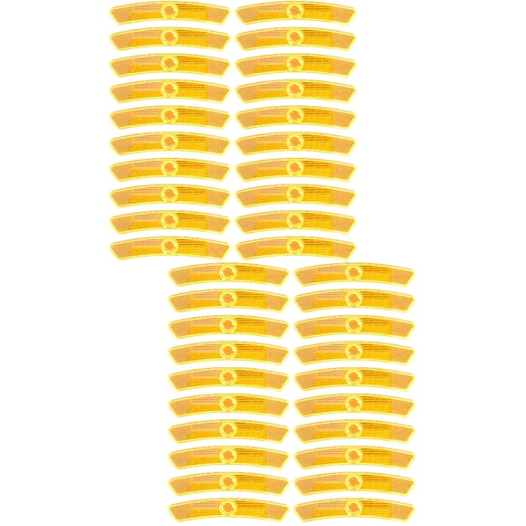 RENACLIPY 40Pcs Compact Orange Wheel Reflectors for Bikes and Touring Cars Safety Visibility Accessories