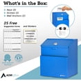 thumbnail image 3 of AdirOffice Wall Mountable Steel Locking Suggestion Box, Blue (2 pack), 3 of 8