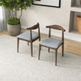 thumbnail image 4 of Blake Modern Dining Room and Kitchen Gray Fabric Chair (Set of 2), 4 of 6